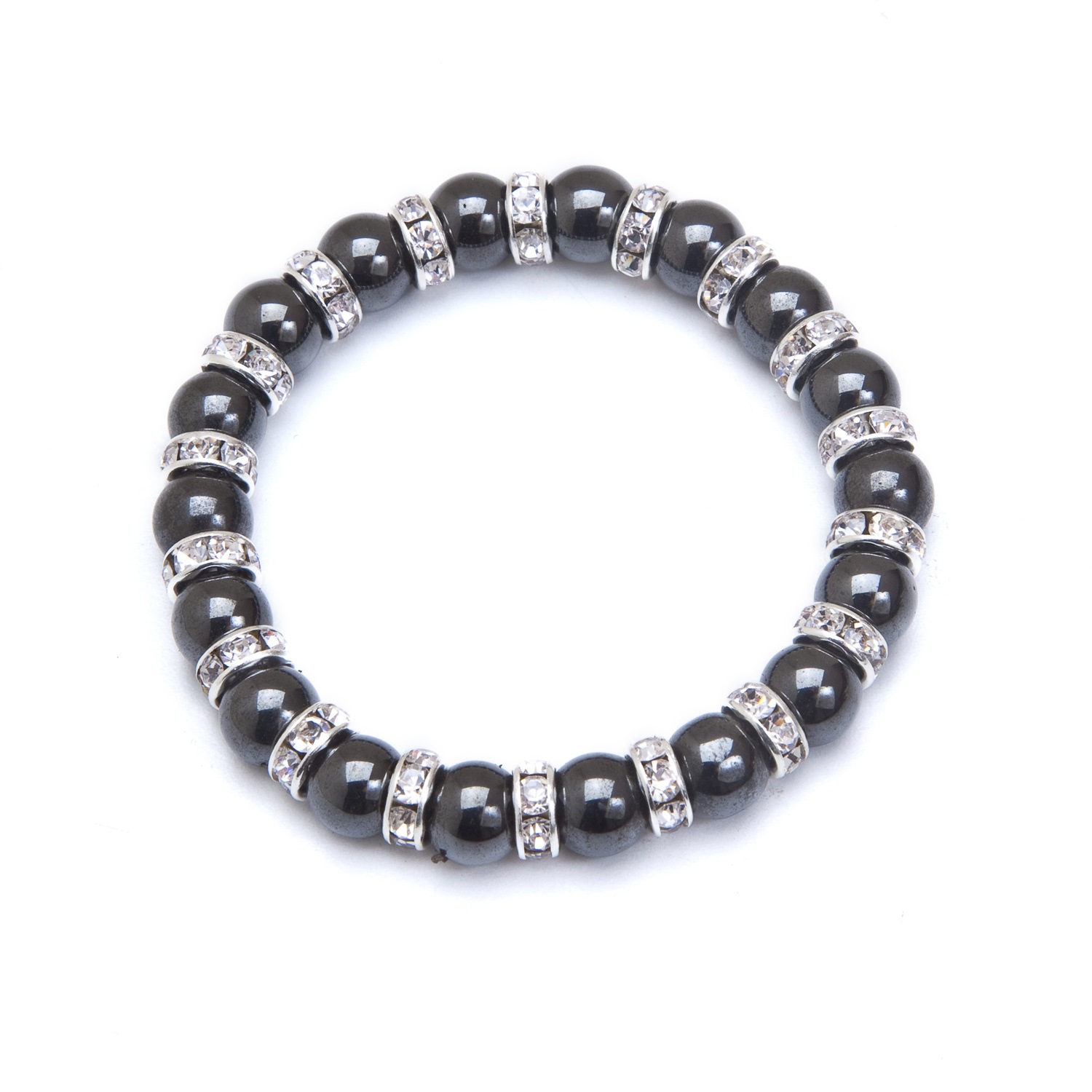 Black Crystal Magnetic Stretch Bracelet M0116 Bc Official Stretch Black Crystal Magnetic Bracelet